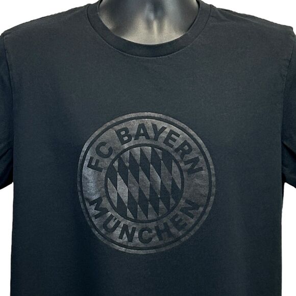 FC Bayern Munchen T Shirt Black Soccer Football Futbol FCB Munich Mens M Medium - Picture 1 of 7